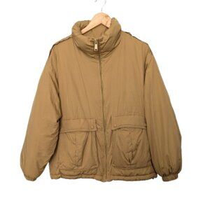 We The Free Duvet Bomber Jacket | Tan Brown Mustard | Oversized